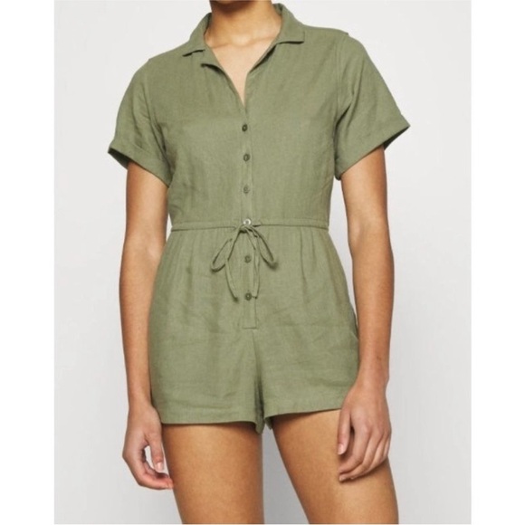 Abercrombie & Fitch Linen Blend Romper - Picture 11 of 11